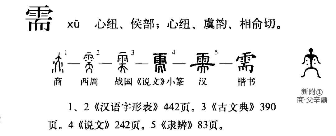 需字的字象就是天上的水为云